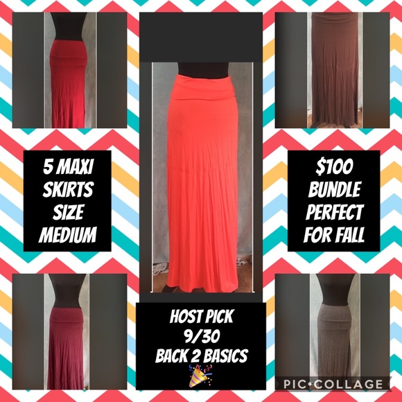 ๐HP๐ Set of 5 Maxi skirts - Picture 1 of 7